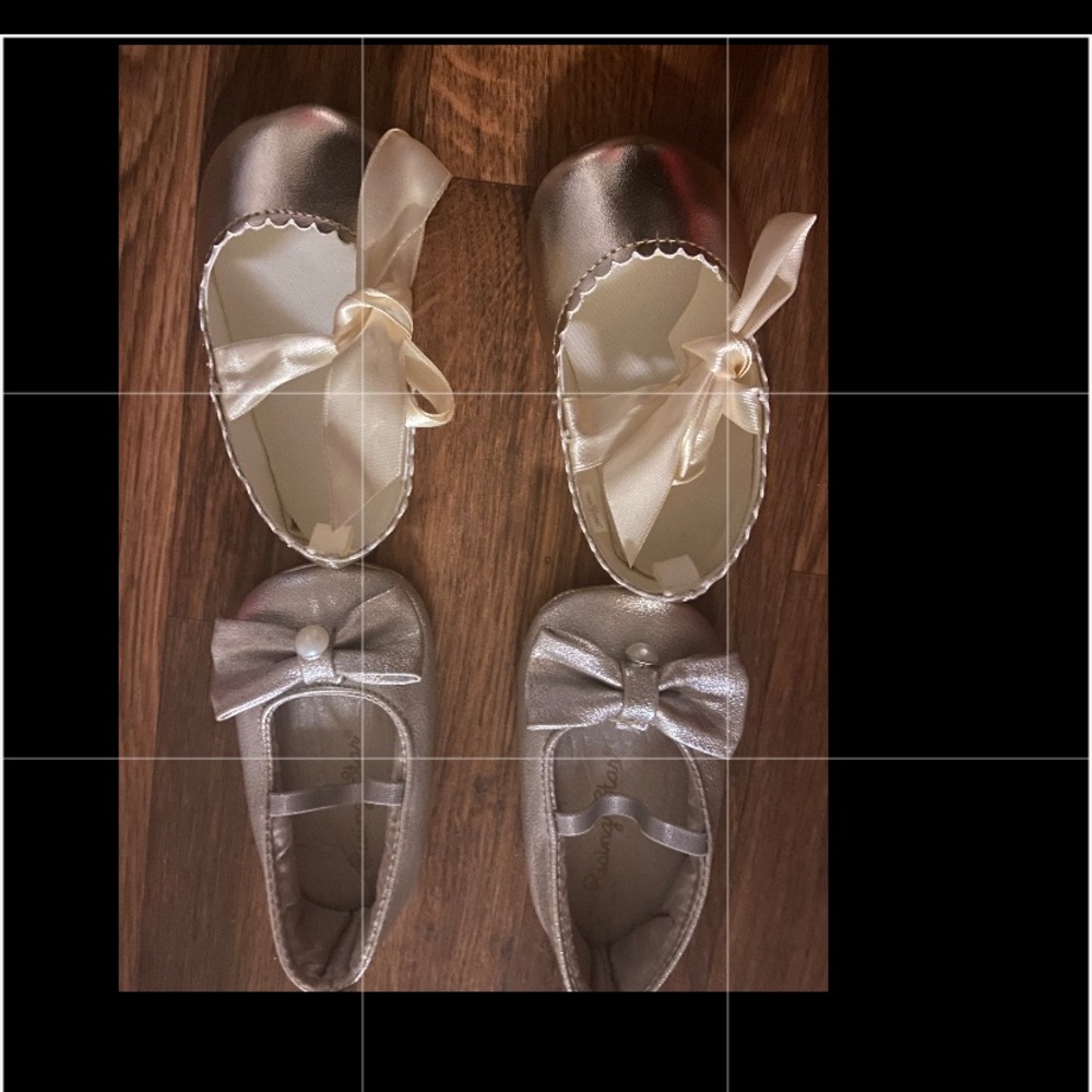 Newborn baby girl softbottom  gold and silver